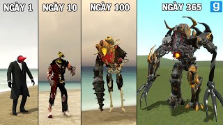 Gmod - 365 ngày là Ultimate Titan Drillman bị Nguyền Rủa | GHTG