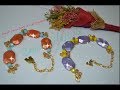 طريقه صنع اسوره من الأحجار مع خرز الكريستال || How to make a bracelet of stones with crystal beads