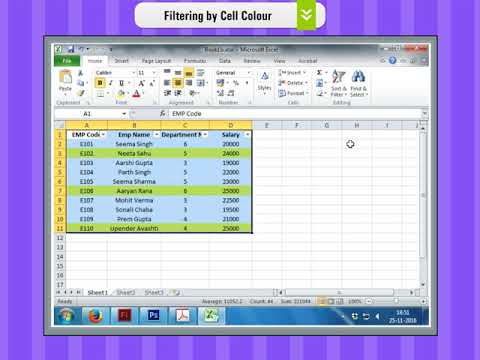 Click & Login Class 6-Filtering by Cell Colour-Chapter 4