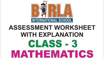 CLASS - 3 MATHS WORKSHEET - 26