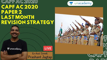 CAPF AC 2020 - Paper 2 Last Month Revision Strategy | TARGET CAPF AC 2020 | Ex-AC Prashant Jagtap