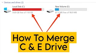 How to merge C and E drives in Windows 10/11 screenshot 3