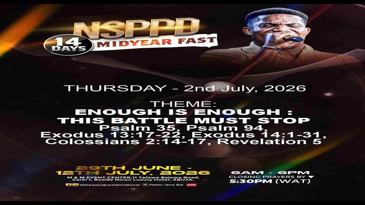 14 DAYS PRAYER & FASTING || DAY 4 || ENOUGH IS ENOUGH || THURSDAY 2ND JULY 2026