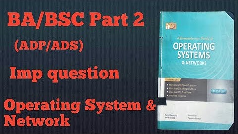 important question of operating system and network || BA/BSC important question of operating system