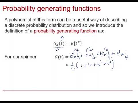 Edexcel Statistics 1: Probability generating functions 1-1 - YouTube