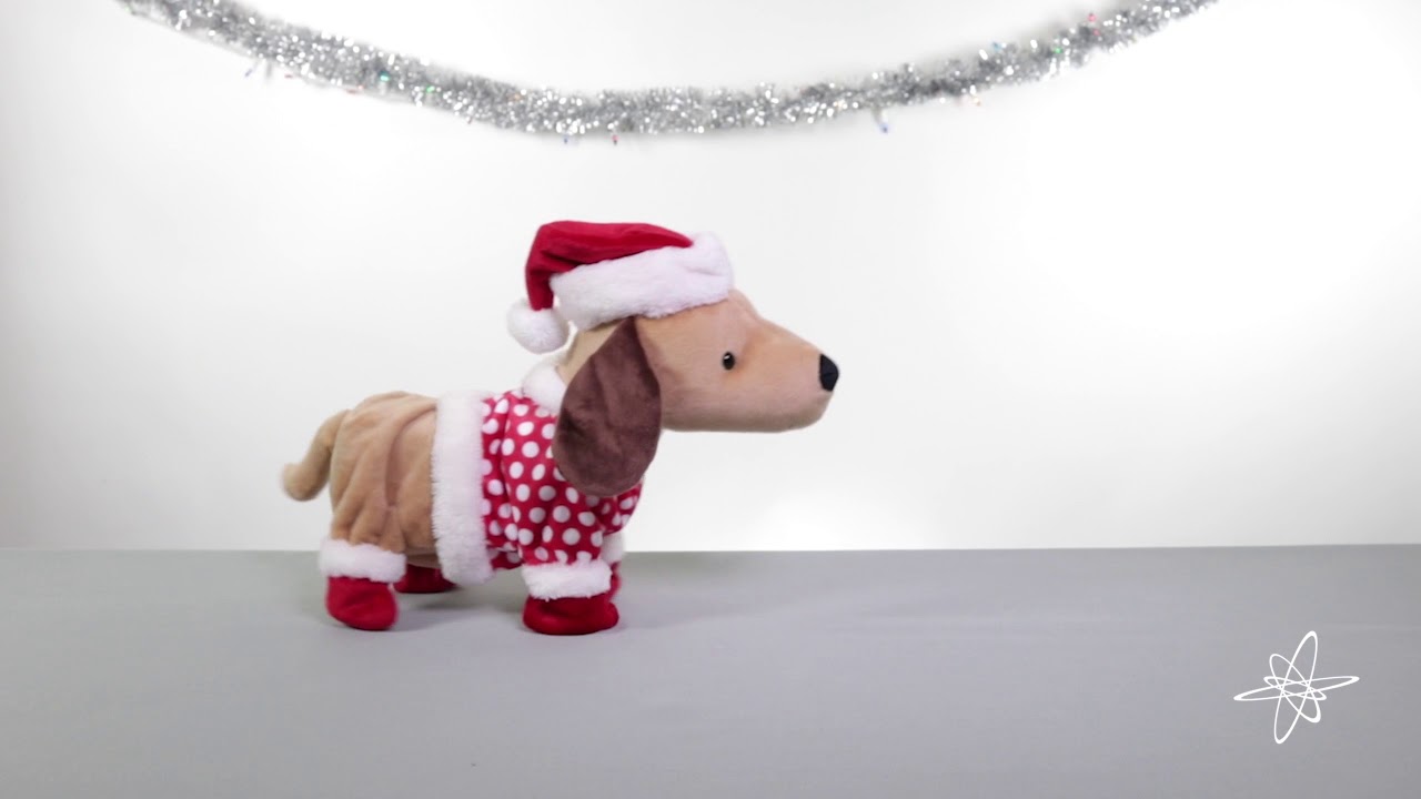 Funny Animated Plush Dog Sings We Wish You A Merry Christmas - YouTube