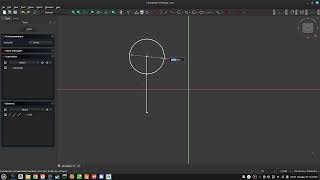 112 how to create a circle at the end point of a line?