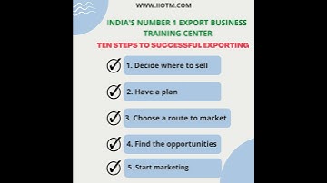top 10 steps to successfull exporting #export #import #exportimportbusiness #success #iiotm