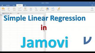 Simple linear regression in Jamovi