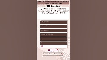 18. Oracle Cloud Platform Application Integration Questions | 1Z0-1042 Questions Dump | OIC question