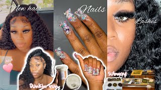 Maintenance vlog *prep for girl’s weekend* | nails, wig install, lash appointment + more