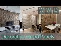 Decorative wood panels for wall covering. Our range of reclaimed wood panels and solid wood panels.