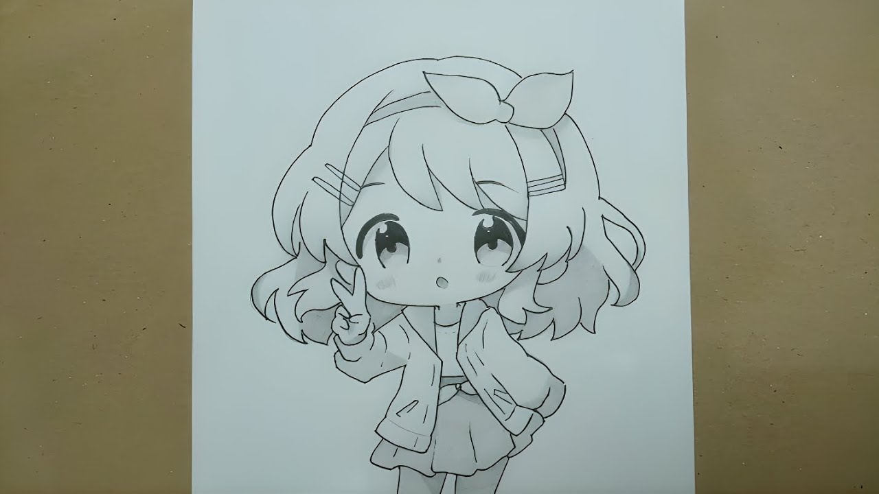 how to draw cute anime girl step by step || easy drawing tutorial - YouTube