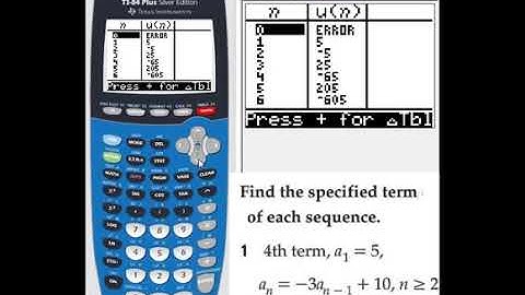 Find the term in a recursive sequence by TI 84 Plus