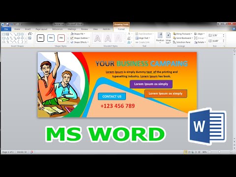 How To Easily Create a Banner using Microsoft Word 2010