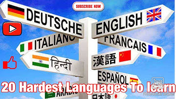 Top 20 Hardest Languages To Learn !!! 100 Subs Special 🥳🥳