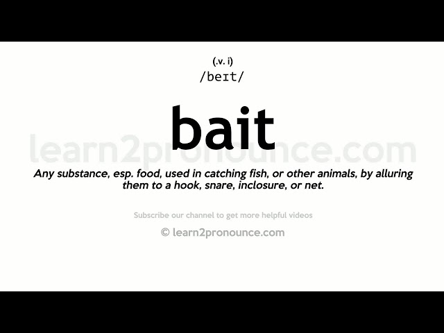 Pronunciation of Bait  Definition of Bait 