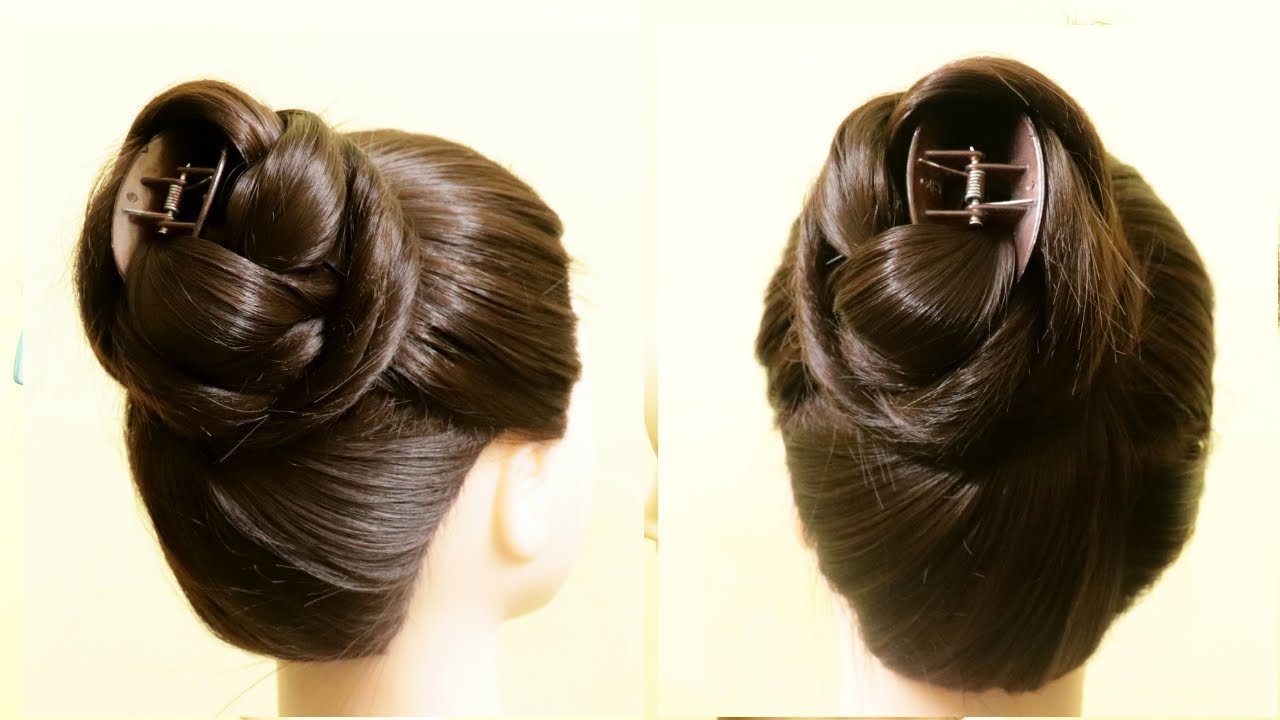 Beautiful High Bun Juda Hairstyles | Beginner Juda Bun | Party ...