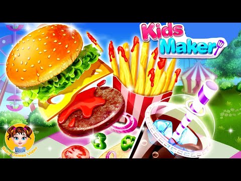 Happy Kids Burger Maker - Cooking Games - Baby Games Videos