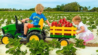 Chris E Mamãe Aprendem A Colher Frutas Na Fazenda E Outras Histórias Engraçadas Com A Bebê Alice