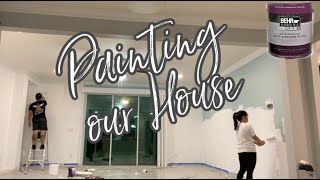 WE PAINTED OUR HOUSE | BEHR MARQUEE Stain-Blocking Interior Paint and Primer