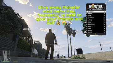 GTA V  MONSTER MOD MENU 30D KEY ¨¨GIVE AWAY¨¨!!