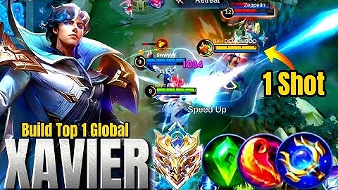 NEW META XAVIER 1 SHOT DMG BUILD 2025! 😱 (BEST BUILD & EMBLEM) BUILD TOP 1 GLOBAL XAVIER 2025