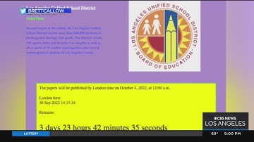 Hackers threaten to release LAUSD data on Monday