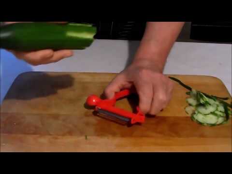 How to slice Garlic, onion and decorate cucumber and carrot using polyzand peeler
