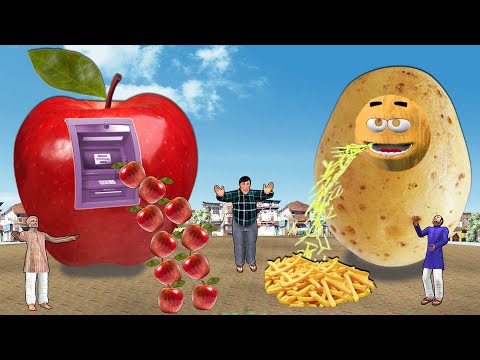 Magical Aloo French Fries Apple ATM Hindi Comedy Stories Collection Hindi Kahaniya Jadui Moral Story