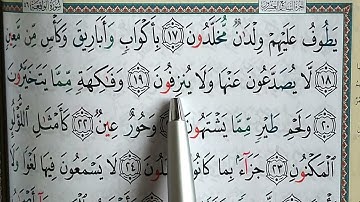 Surah Al-Waqiah (3) facilement mot par mot (HD With Arabic Text) سورة الواقعة