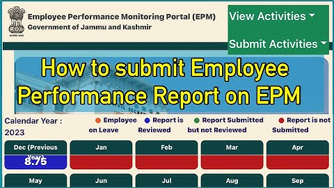 How to submit EPM for the month | Employee Performance monitoring portal | EPM report 2023