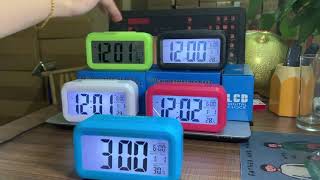Smart Digital Alarm Clock with Date and Temperature Snooze Button on Top Battery Operated Rectangle screenshot 2