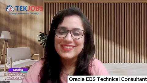 Oracle EBS Technical Consultant 1004 Sneha