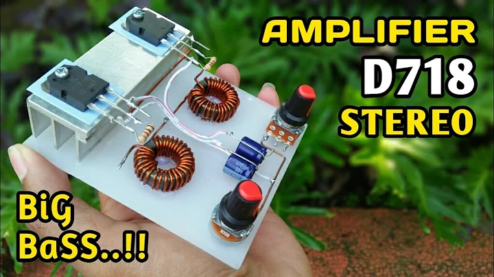 DIY Powerful Ultra Bass Stereo Amplifier using D718 Transistor With Volume Controller