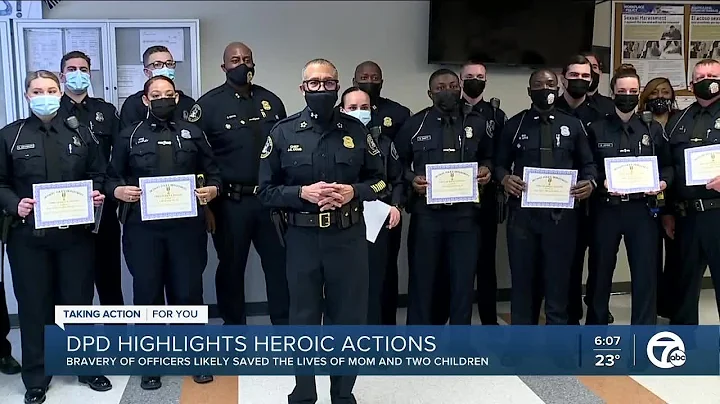 Children's gratitude to Detroit Police officers ca...