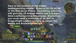 Wow Dragonflight Leatherworking Master Location