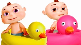 Five Little Babies Bathing In a Tub | Zool Babies Fun Songs | Nursery Rhymes For Babies