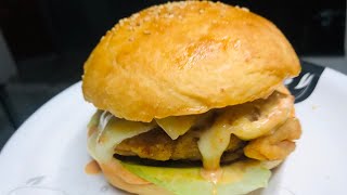 Chicken Zinger burger | homemade burger bun | how to make burger bun | how to make chicken burger