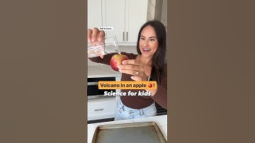 Apple volcano 🌋 🍎!! Science for kids! #stemeducation #scienceexperiment