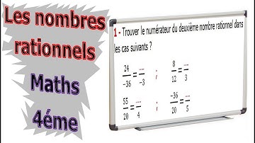 Maths 4ème - Les nombres rationnels introduction Exercice 3
