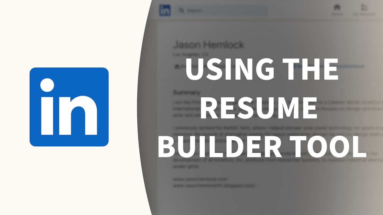 build a resume with linkedin