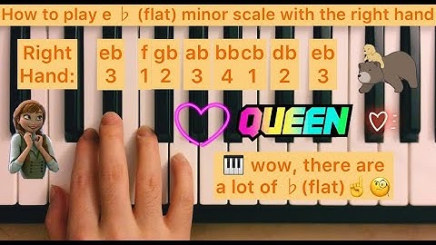 Piano Lesson 81: How to play e♭ (flat) / d# (sharp) minor scale with right hand (14 times) tutorial