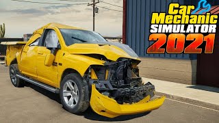 Новое DLC Jeep | RAM - Реставрация RAM 1500 Yellow Sport - Car Mechanic Simulator 2021 #211
