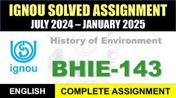 BHIE 143 Solved Assignment 2024-25 || bhie-143 solved assignment in English || July 2024 to Jan 2025