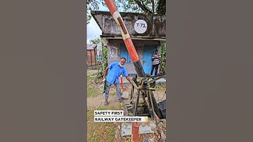 Safety first | railway gatekeeper | #levelcrossing #railway #trains #bangladeshrailway