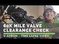 60,000 Mile Valve Clearance Check - V-Strom (Time Lapse)