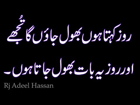 Two Line Sad Heart Touching Poetry|Rj Adeel Hassan|Urdu_Hindi Shyari| Kavita|sms Poetry|Sad Poetry-