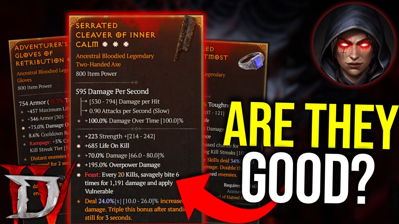 Diablo 4 - Season 12 New Bloodied Items First Look