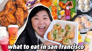 WHAT TO EAT IN SAN FRANCISCO in 24 HOURS! (sushi, boba, dumplings, dessert & more) screenshot 2